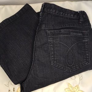 Calvin Klein Black Flare Low Rise Jeans Sz: 8